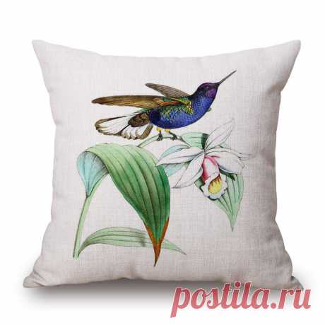 etui tytoniu Zdjęcie – Szczegółowe New Bird Floral Design Casual Style Sofa Throw Pillow Case Cotton Linen Decorotive Cushion Cover 45x45cm Capas De Almofada Zdjęcie w Cushion Cover od Shop1665606 Store | Aliexpress.com | Grupa Alibaba
