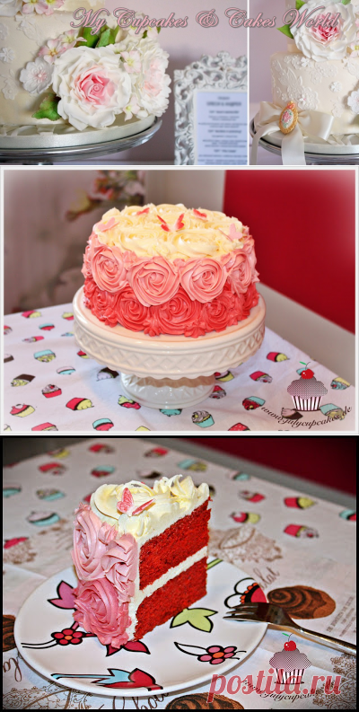 My Cupcakes and Cakes World: RED VELVET CAKE WITH CREAM CHEESE FROSTING