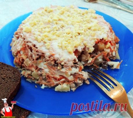 Простой рыбный салат.