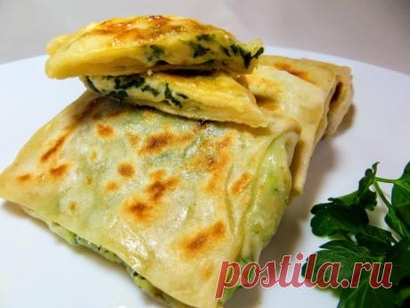 Гёзлеме с картофельной и сырной начинкой. G?zleme with potato and cheese - Простые рецепты Овкусе.ру