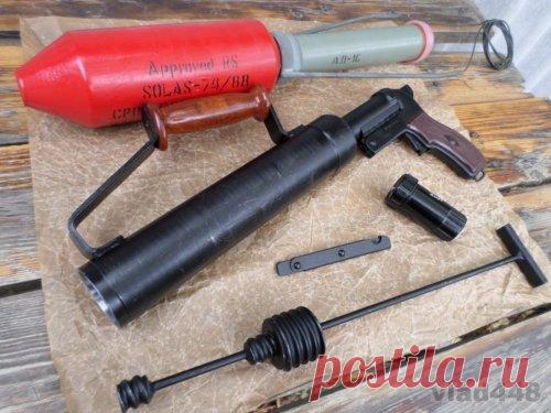 АЛ-1. Линемёт (линеметатель) на базе сигнального пистолета / ракетницы СПШ-44. СССР, 1963г. №ЛД365. ПРОДАНО. - Неножевые товары - Русскоязычный ножевой форум