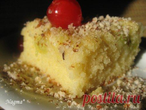 Пирог с дыней и миндалем