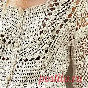 Кружева от ГАУЧО - кардиган крючком
