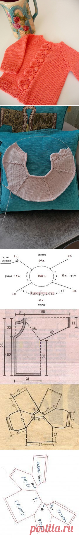 КОФТОЧКА С АЖУРНОЙ КАЙМОЙ для девочки