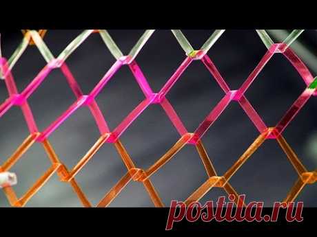 Как сделать сеть из пластиковых бутылок/How to make a net from plastic bottles