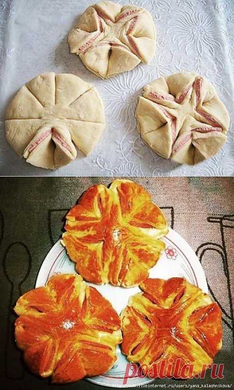 Колбасные цветочки (Очень просто и вкусно!).