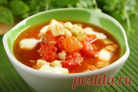 Томатный суп с беконом и гренками – пошаговый рецепт с фото.