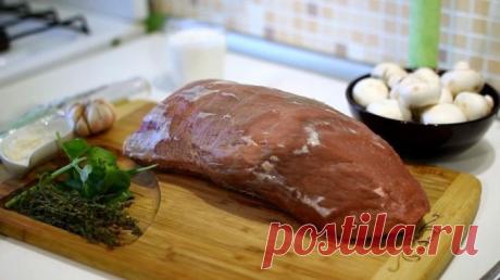 Сочный лангет из говядины в духовке с овощами, ммм..