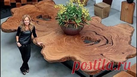 Крутая мебель из слэбов и спилов ручной работы.