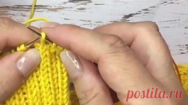 Как перейти с резинки 2*2 на 1*1 для красивого закрытия.