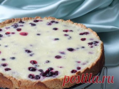 Пирог с черной смородиной и сметаной - Великий повар - пошаговые фоторецепты