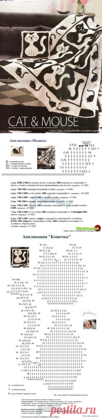 Плед кот и мышь