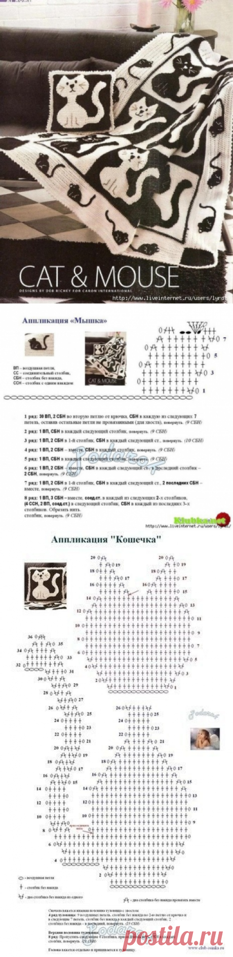 Плед кот и мышь