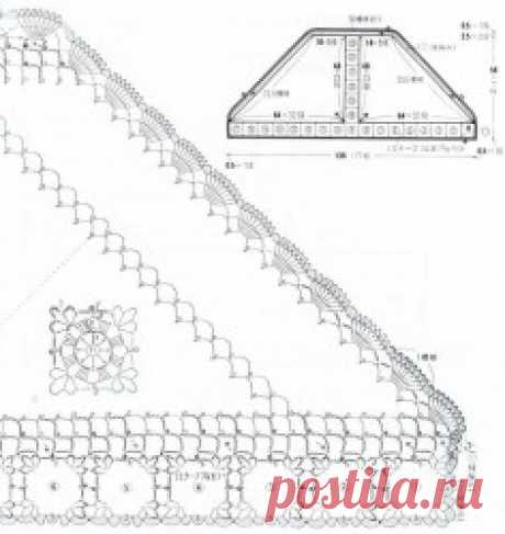 Ажурная шаль Нежность