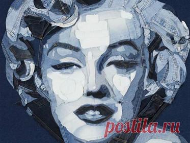 Джинсовый арт Яна Берри (Ian Berry) - портреты из денима