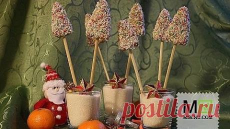 Десерт "Новогодние Ёлочки на палочке" - кулинарный рецепт. Миллион Меню