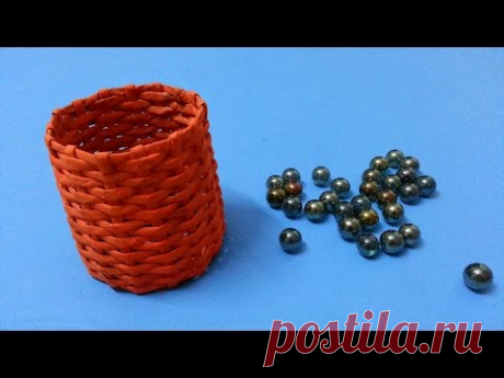 How to make a basket using newspaper