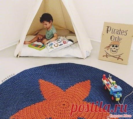 Круглый коврик со звездой (идея из интернета) - Вязание - Страна Мам