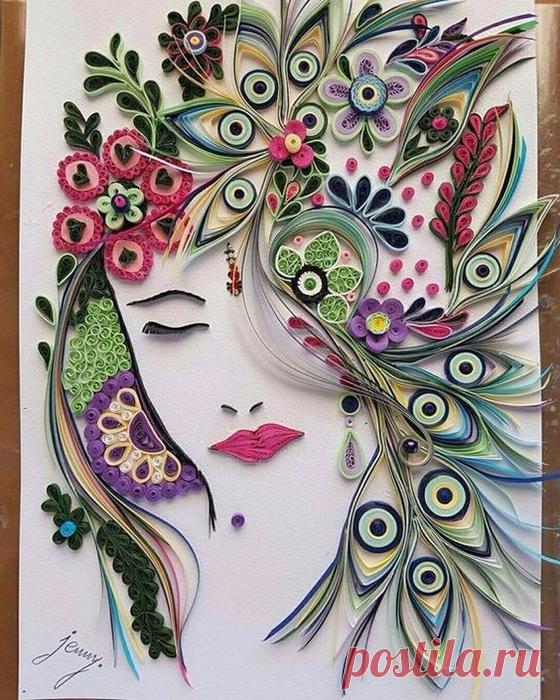Квиллинг - удивительное творчество. Женские образы