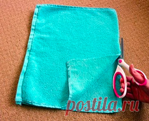 Стоит только разрезать полотенце, и получится такая крутая вещь!
