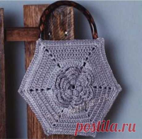 Шестиугольная сумочка. Описание, схема и выкройка
