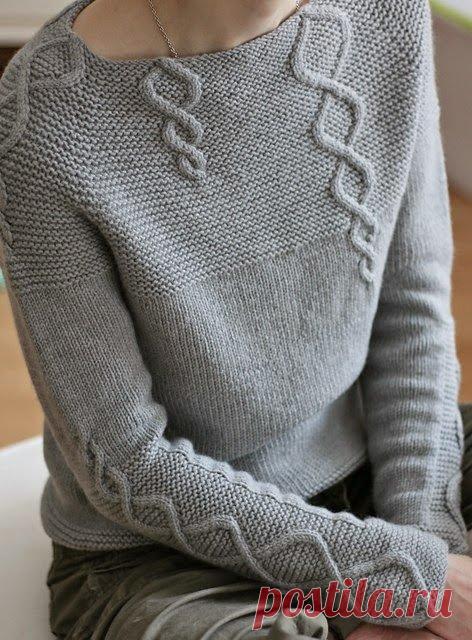 «Роскошный серый свитер ручной работы» — карточка пользователя Anastasia Shumakova в Яндекс.Коллекциях