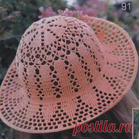 Летняя шляпа крючком