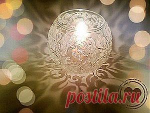 Морозный узор на вазе - Ярмарка Мастеров - ручная работа, handmade