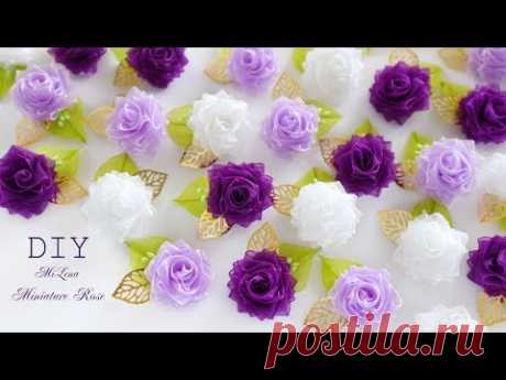 РОЗА ЗА 1 МИНУТУ, МК / DIY One Minute Rose (2nd Way)