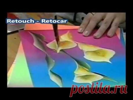 How to Paint Calla lily - Copos-de-leite - Cómo pintar lirio de calla.