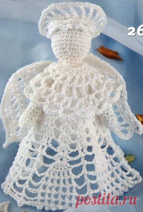 К новому году - ангелочек крючком