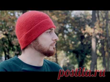 ХИТ! Мужская ШАПКА спицами. БАЗА. ЛЮБОЙ размер