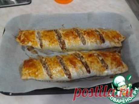 Штрудель с яблоком, грушей и бананом - кулинарный рецепт