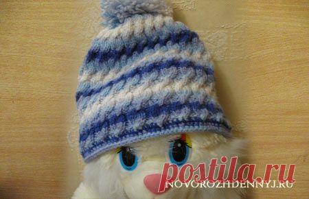 Детская шапка спицами: описание и схемы для вязания | Уход за новорожденным