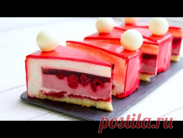 торт МУССОВЫЙ МАЛИНА ЛИМОН / MOUSSE RASPBERRY LEMON CAKE