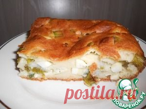Пирог с луком и яйцом - кулинарный рецепт