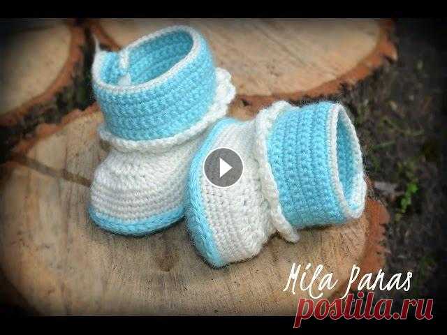 Вяжем пинетки крючком "Baby Sweet Booties" Благодаря застежке пинетки ботиночки хорошо держатся на ножке.Очень нежные цвета, подойдут как мальчику, так и девочке.???? Likecoin – криптовал...
