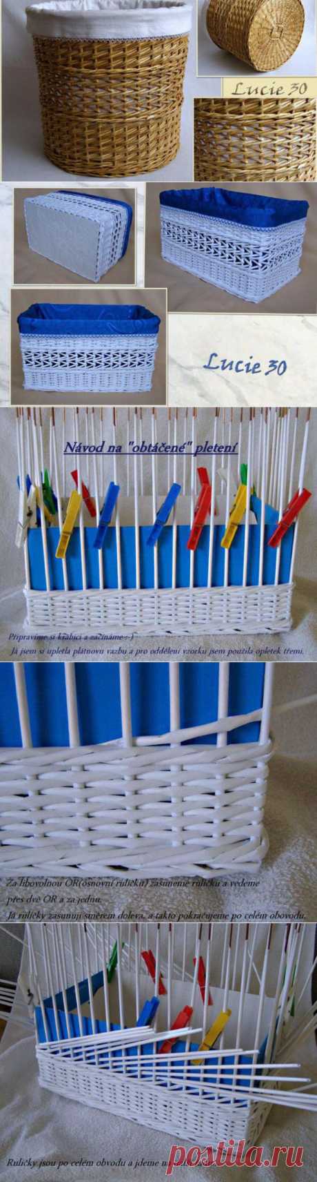 Корзинка для белья — плетение из газет | Твой домик