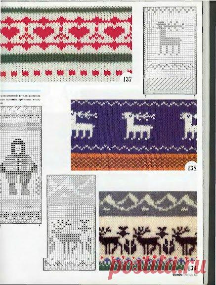 Жаккардовые узоры -2. Схемы | Домохозяйка