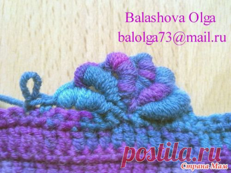 Берет почтовыми столбиками.МК balolga73.