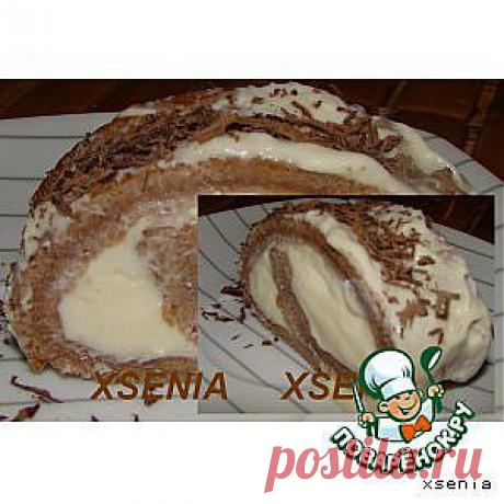 Рулет с кремом из маскарпоне - кулинарный рецепт