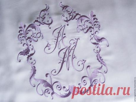 Купить Постельное белье с вышивкой 1803 Свадебный вензель - постельное белье, постельные принадлежности