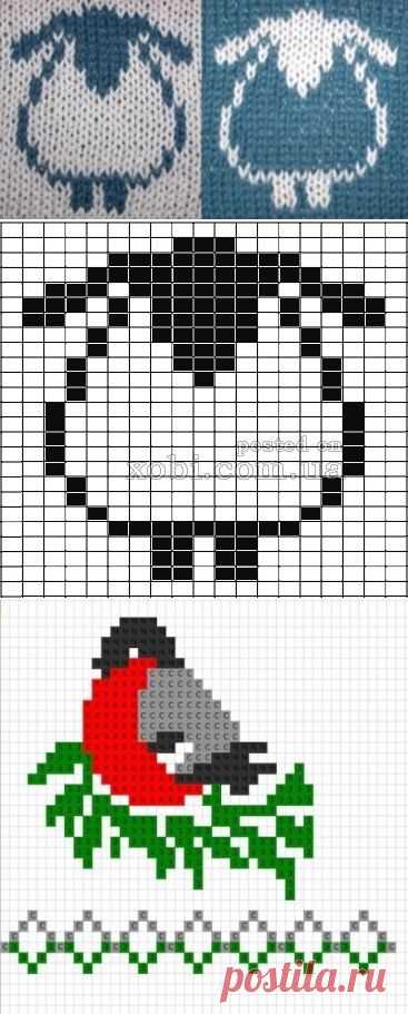 Узор Снегири,Овечки