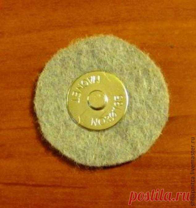 Магнитная застёжка на войлочной сумке - Ярмарка Мастеров - ручная работа, handmade