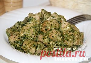 Свинина в шпинатном соусе | Харч.ру - рецепты для любителей вкусно поесть