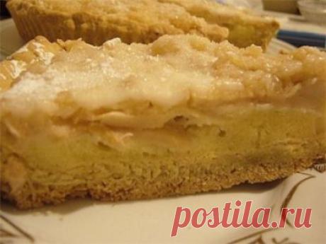 Рецепт - Яблочный пирог с нежным кремом