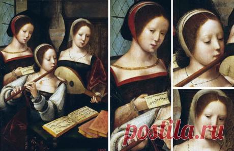 Скрытые смыслы картины неизвестного живописца Средневековья: "Музыкантши".