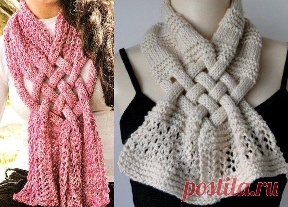 Плетеный шарф