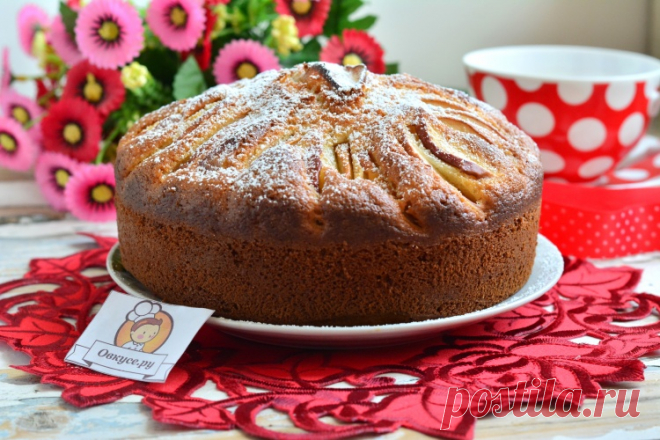 Манник на сметане с яблоками - Простые рецепты Овкусе.ру
