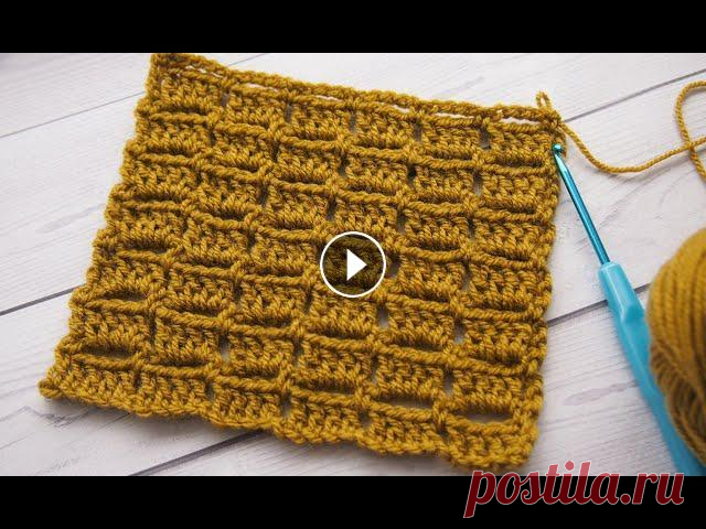 Самые простые узоры крючком. Узор "Шоколад".Пошаговый МК   Узор 4  Simple patterns crochet Pattern 4 Учимся вязать крючком простые узоры, видео урок для начинающих. Подробный пошаговый мастер класс вязания простого узора "Шоколад", для котор...